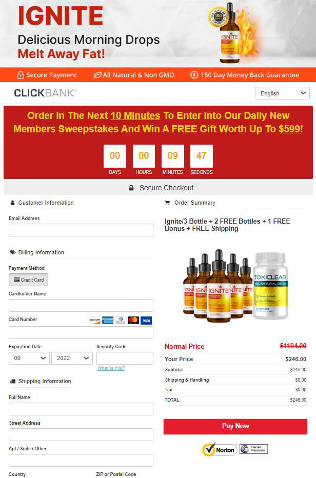 IGNITE Drop - Secure page order